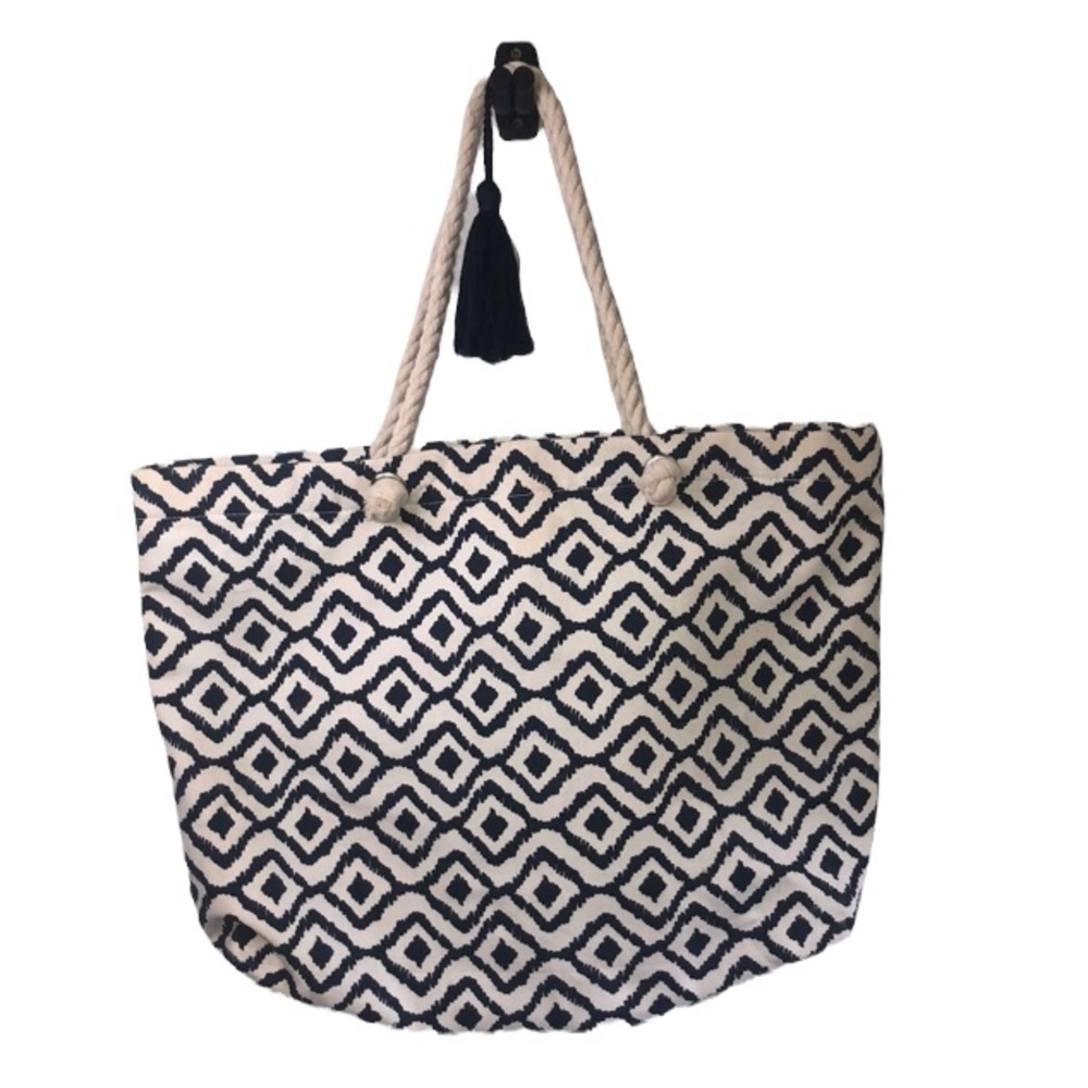 No Brand || NWOT || Large Art Deco Rope Tote Bag